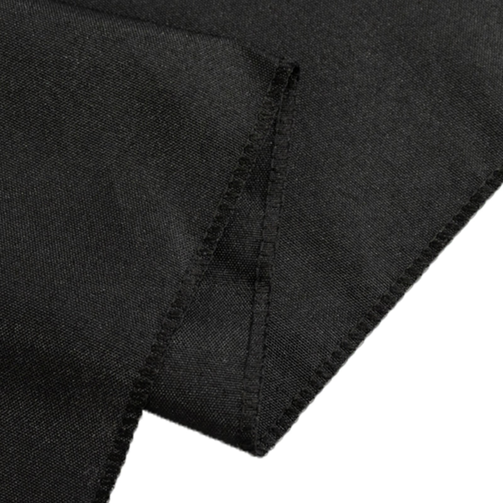 Fitted Polyester 72"x24"x30" Rectangle Tablecloth Black - Perfect Fit for Special Size Tables - Bell Racket Store