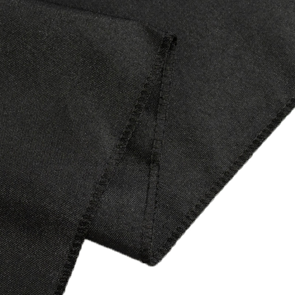 Fitted Polyester 72"x24"x42" Rectangle Tablecloth Black - Secure Fit for Elevated Tables - Bell Racket Store