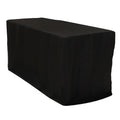 Fitted Polyester 72"x24"x42" Rectangle Tablecloth Black - Secure Fit for Elevated Tables - Bell Racket Store