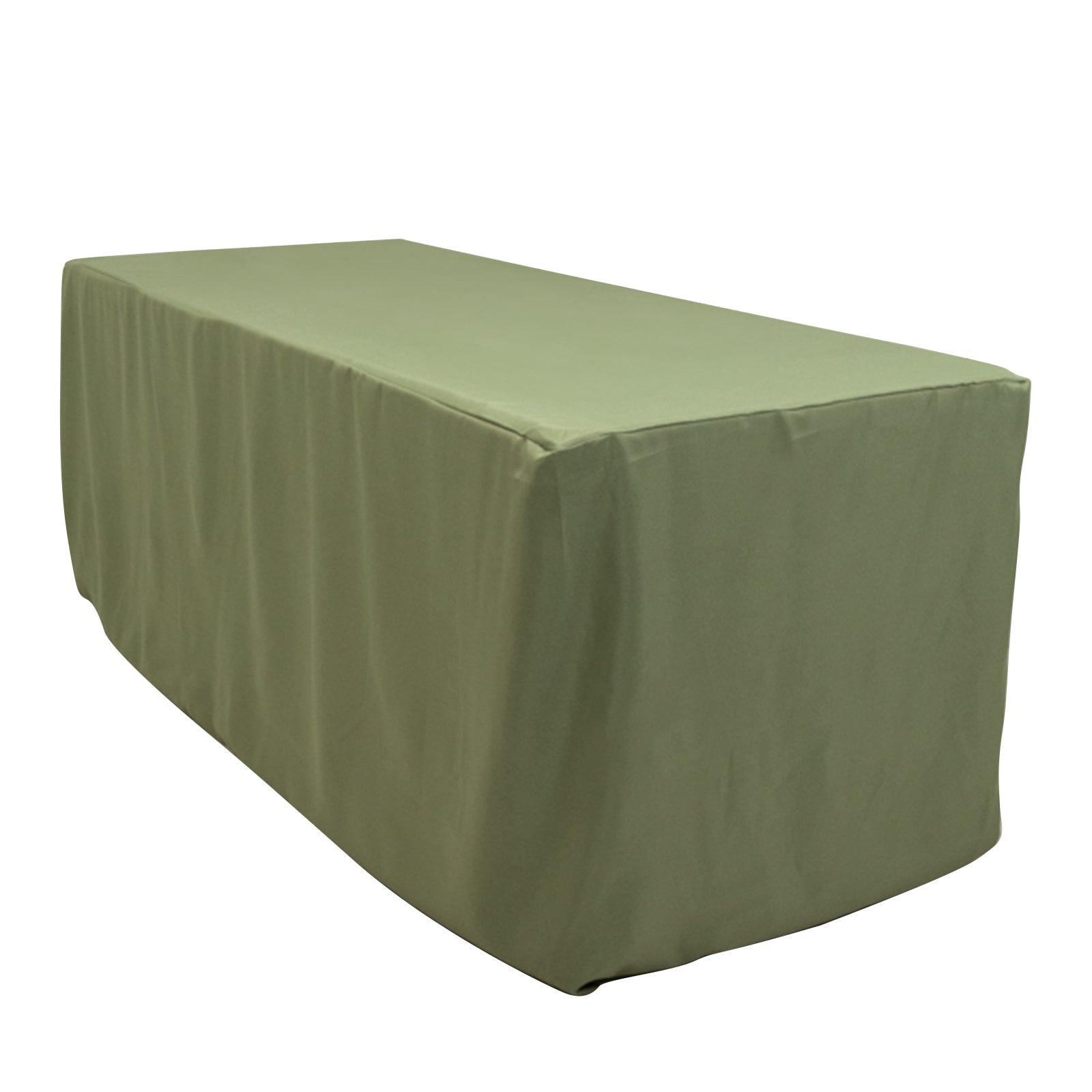 Fitted Polyester 72"x30" Rectangle Tablecloth Dusty Sage Green - Durable Table Cover - Bell Racket Store