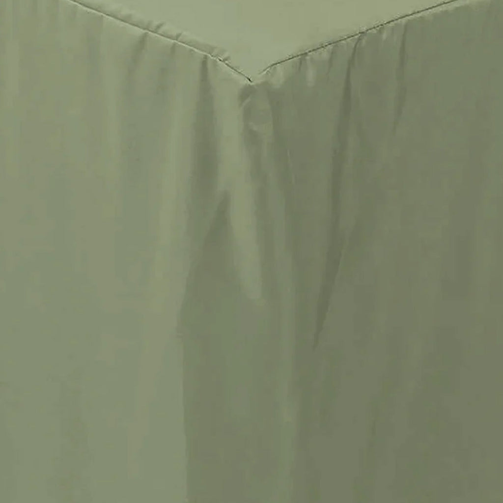 Fitted Polyester 72"x30" Rectangle Tablecloth Dusty Sage Green - Durable Table Cover - Bell Racket Store