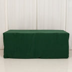 Fitted Polyester 72"x30" Rectangle Tablecloth Hunter Emerald Green - Durable Table Cover - Bell Racket Store