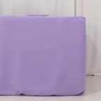 Fitted Polyester 72"x30" Rectangle Tablecloth Lavender Lilac - Durable Table Cover - Bell Racket Store