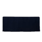 Fitted Polyester 72"x30" Rectangle Tablecloth Navy Blue with Open Back Design - Easy to Maintain and Wrinkle - Resistant Table Cover - Bell Racket Store