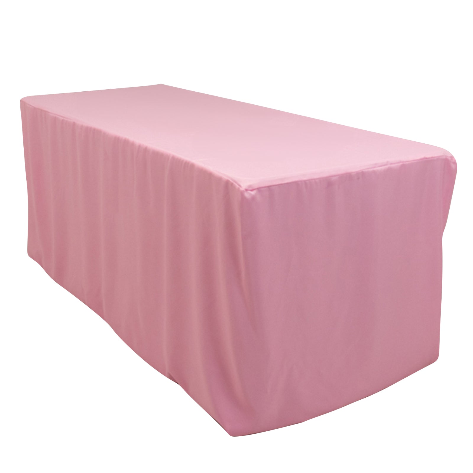 Fitted Polyester 72"x30" Rectangle Tablecloth Pink - Durable and Easy to Maintain Table Cover - Bell Racket Store