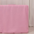 Fitted Polyester 72"x30" Rectangle Tablecloth Pink - Durable and Easy to Maintain Table Cover - Bell Racket Store