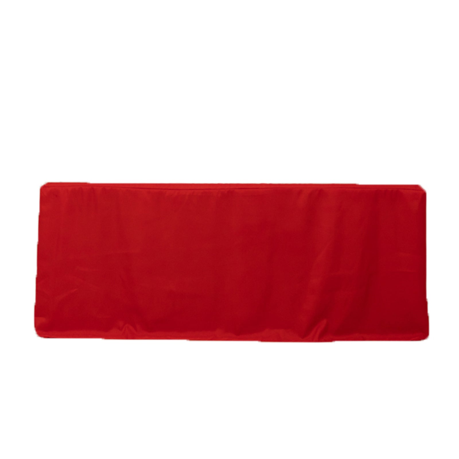 Fitted Polyester 72"x30" Rectangle Tablecloth Red with Open Back Design - Easy to Maintain and Wrinkle - Resistant Table Cover - Bell Racket Store