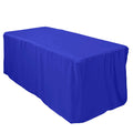Fitted Polyester 72"x30" Rectangle Tablecloth Royal Blue - Durable and Easy to Maintain Table Cover