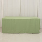 Fitted Polyester 72"x30" Rectangle Tablecloth Sage Green - Durable and Easy to Maintain Table Cover - Bell Racket Store