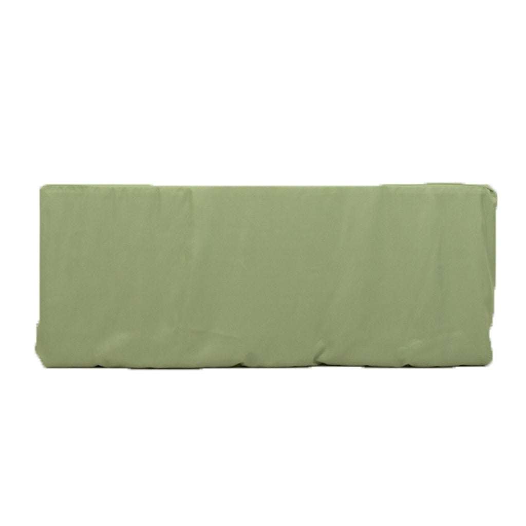 Fitted Polyester 72"x30" Rectangle Tablecloth Sage Green - Durable and Easy to Maintain Table Cover - Bell Racket Store