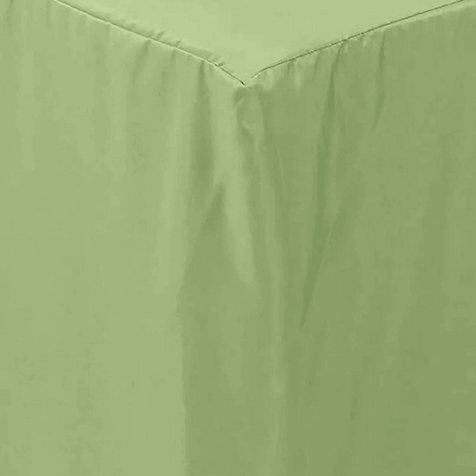 Fitted Polyester 72"x30" Rectangle Tablecloth Sage Green - Durable and Easy to Maintain Table Cover - Bell Racket Store