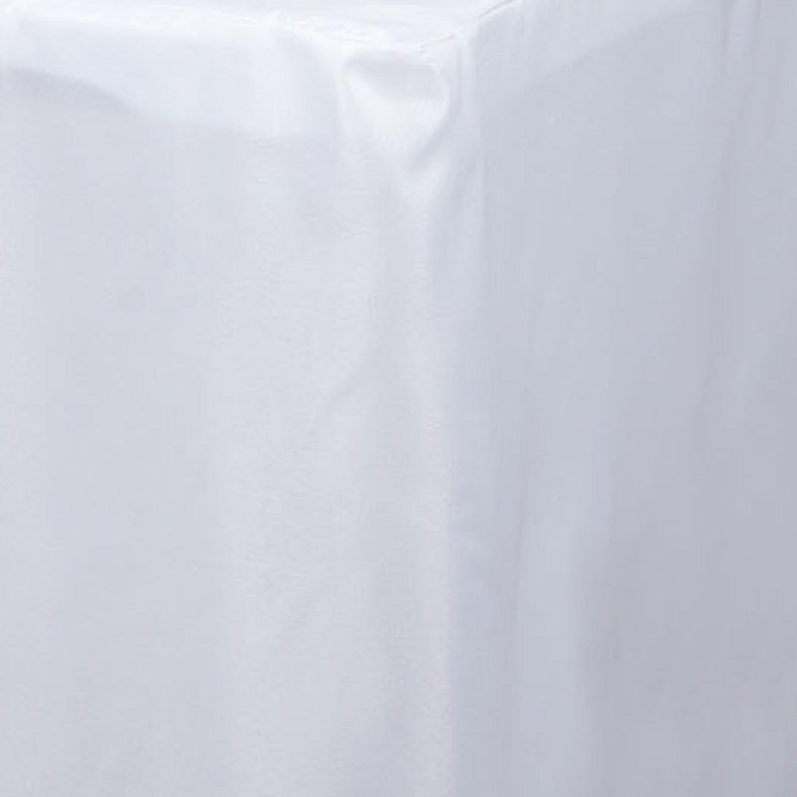 Fitted Polyester 72"x30" Rectangle Tablecloth White - Durable and Easy to Maintain Table Cover for Weddings & Banquets - NestOCart