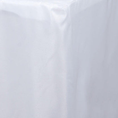 Fitted Polyester 72"x30" Rectangle Tablecloth White - Durable and Easy to Maintain Table Cover for Weddings & Banquets - NestOCart
