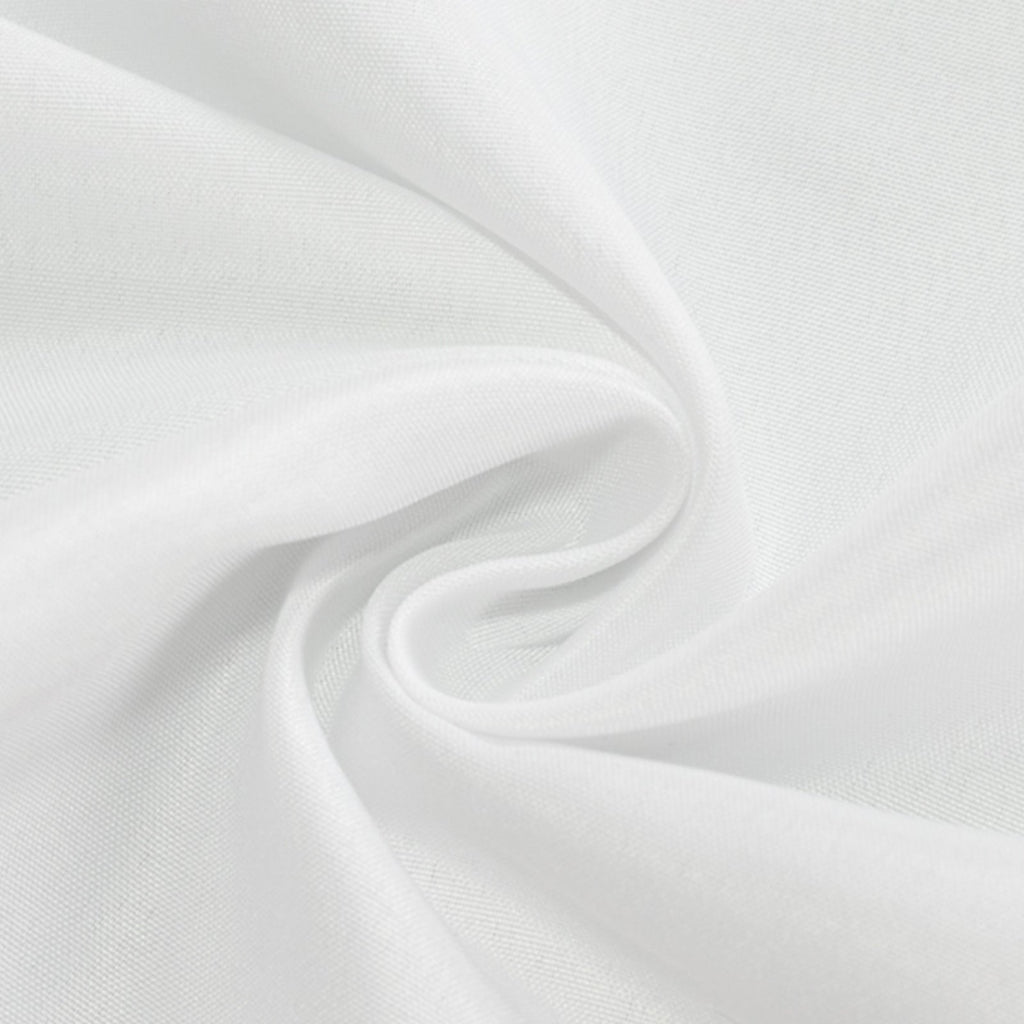 Fitted Polyester 72"x30" Rectangle Tablecloth White with Open Back Design - Easy to Maintain and Wrinkle - Resistant Table Cover for Trade Shows & Displays - Bell Racket Store