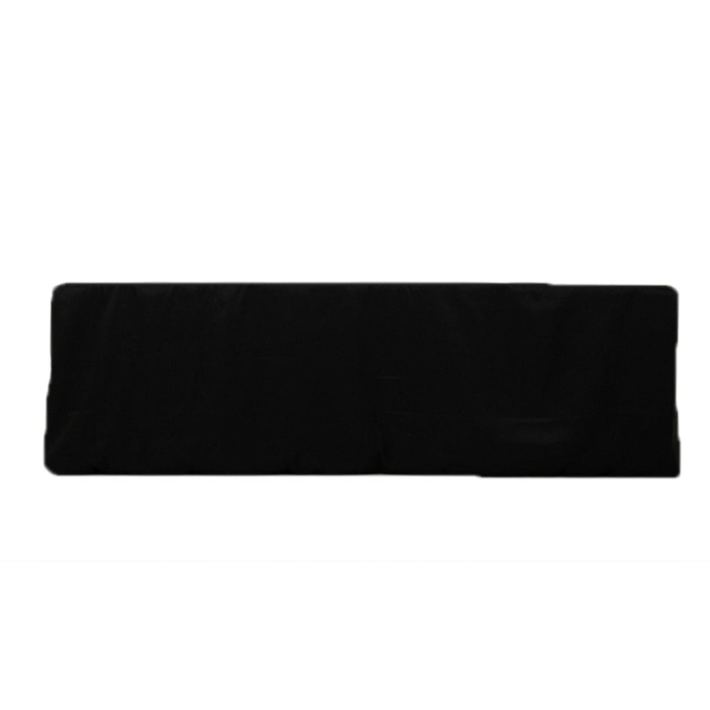 Fitted Polyester 96"x24"x30" Rectangle Tablecloth Black - Secure Fit for Unique Table Sizes - Bell Racket Store