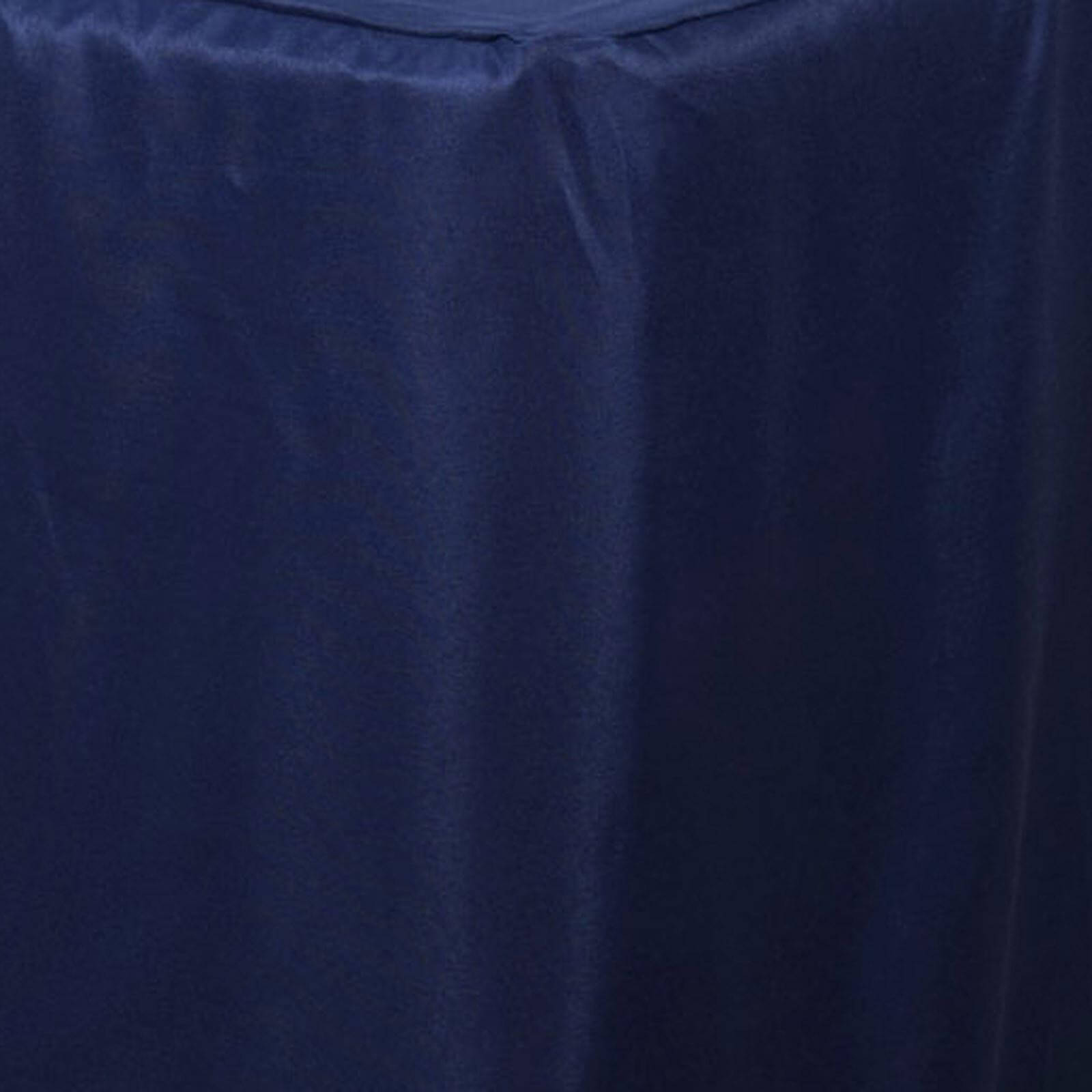 Fitted Polyester 96"x30" Rectangle Tablecloth Navy Blue - Durable and Easy to Maintain Table Cover - NestOCart