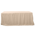 Fitted Polyester 96"x30" Rectangle Tablecloth Nude - Durable and Easy to Maintain Table Cover