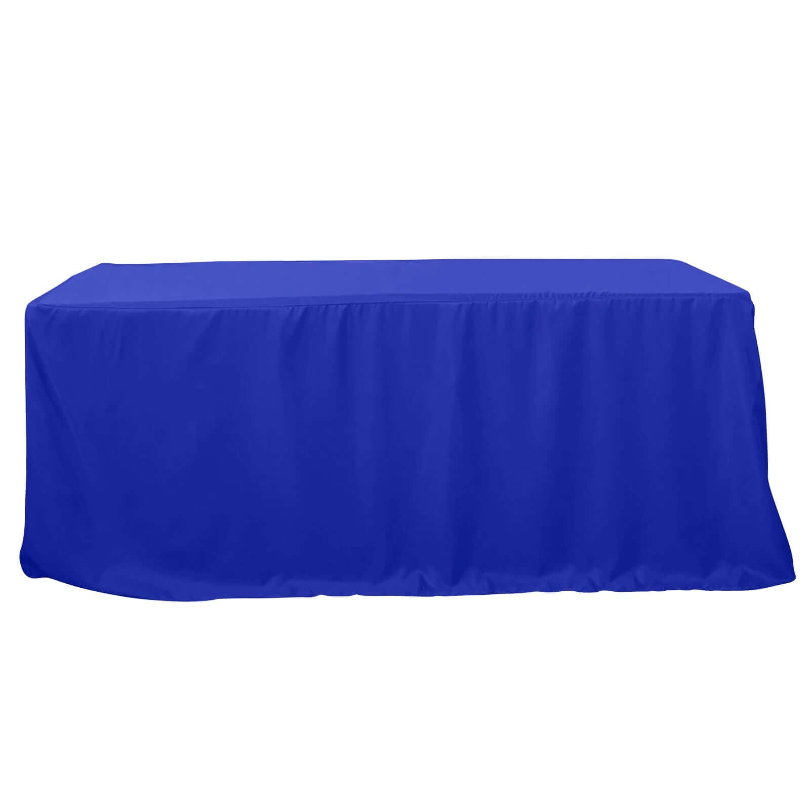 Fitted Polyester 96"x30" Rectangle Tablecloth Royal Blue - Durable and Easy to Maintain Table Cover - NestOCart