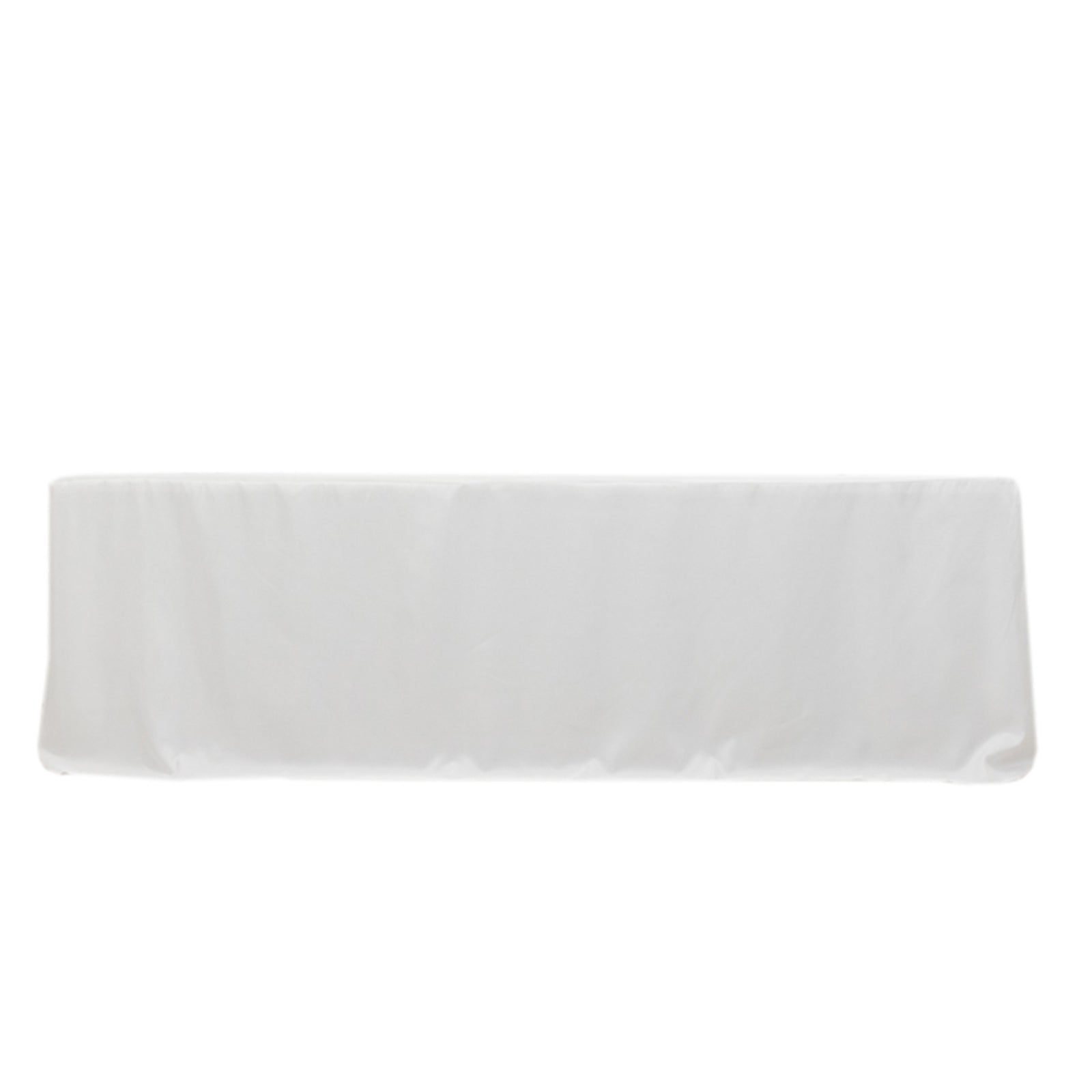 Fitted Polyester 96"x30" Rectangle Tablecloth White with Open Back Design - Easy to Maintain and Wrinkle - Resistant Table Cover for Trade Shows & Displays - Bell Racket Store