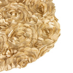 Satin Rosette Chair Cover for Banquet Chairs Champagne - Stretch Fitted Slip-On Slipcover