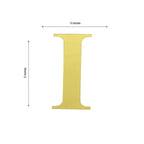 4 Pack 5" Metallic Gold Alphabet Stickers Banner, Customizable Stick on Gold Letters - I
