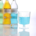 12-Pack Plastic Wine Glasses Clear Short Stem - Durable Disposable Drinkware for Wine 8oz