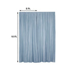 2 Pack Dusty Blue Scuba Polyester Event Curtain Drapes, Durable Flame Resistant Backdrop Event Panels Wrinkle Free with Rod Pockets - 10ftx10ft