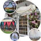 2 Pack Dusty Sage Green Scuba Polyester Event Curtain Drapes, Durable Flame Resistant Backdrop Event Panels Wrinkle Free with Rod Pockets - 10ftx10ft