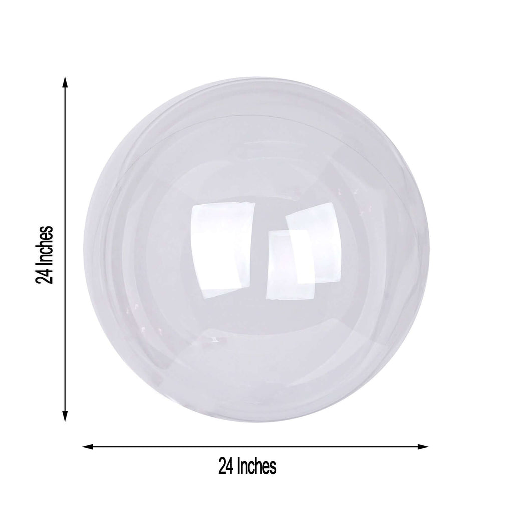 24" Clear Fully Transparent Durable PVC Helium or Air Bubble Balloon