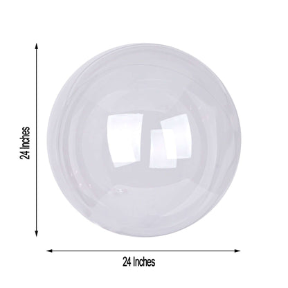 24" Clear Fully Transparent Durable PVC Helium or Air Bubble Balloon