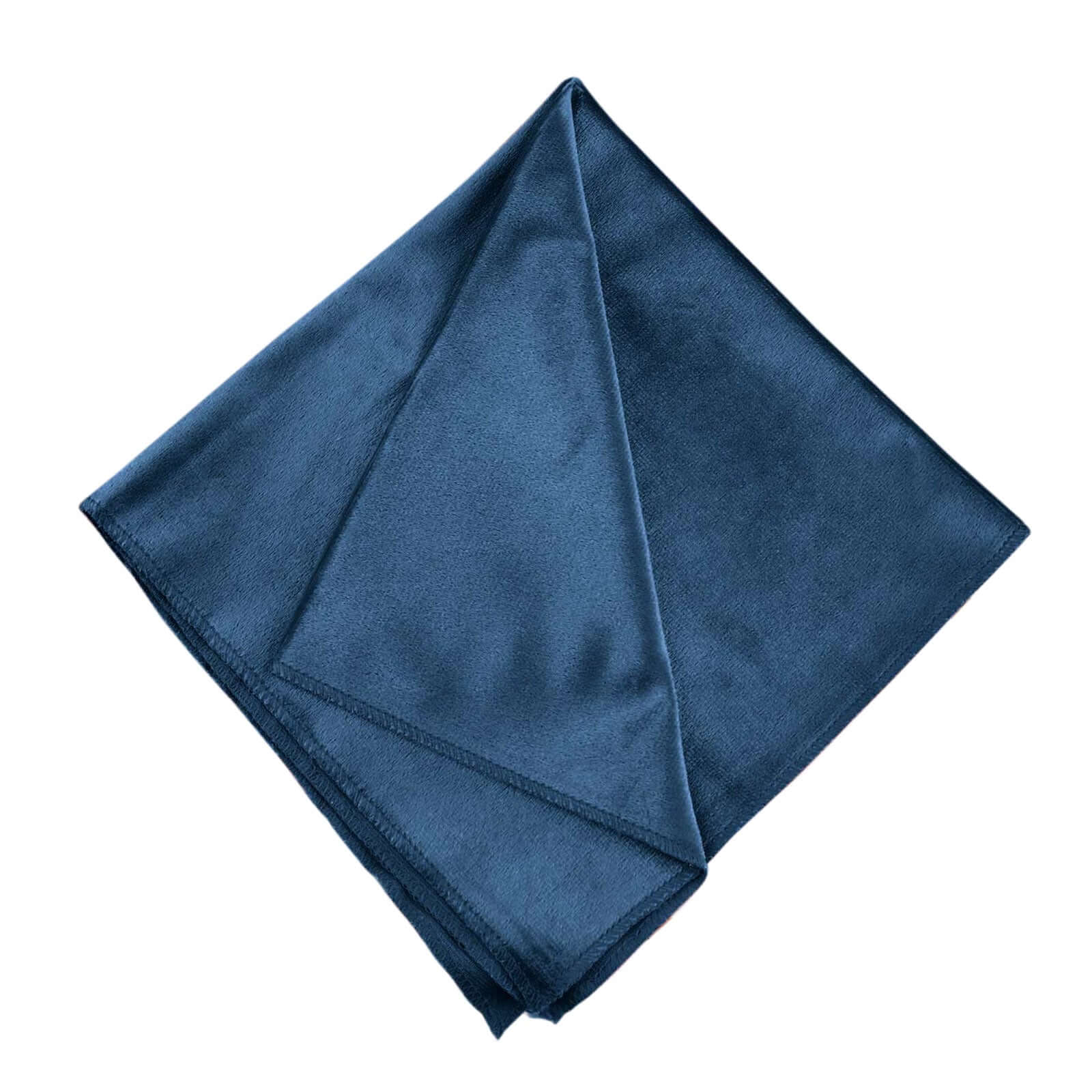 5 Pack Premium Velvet 20"x20" Napkins Navy Blue - Soft Sheen Finish Cloth Napkins