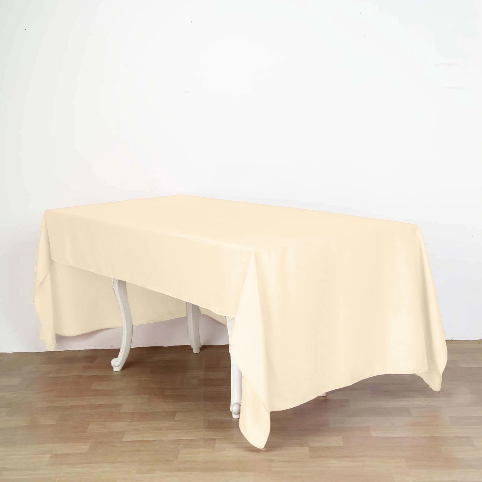 Polyester 60"x126" Rectangle Tablecloth Beige - Wrinkle-Resistant Table Cover