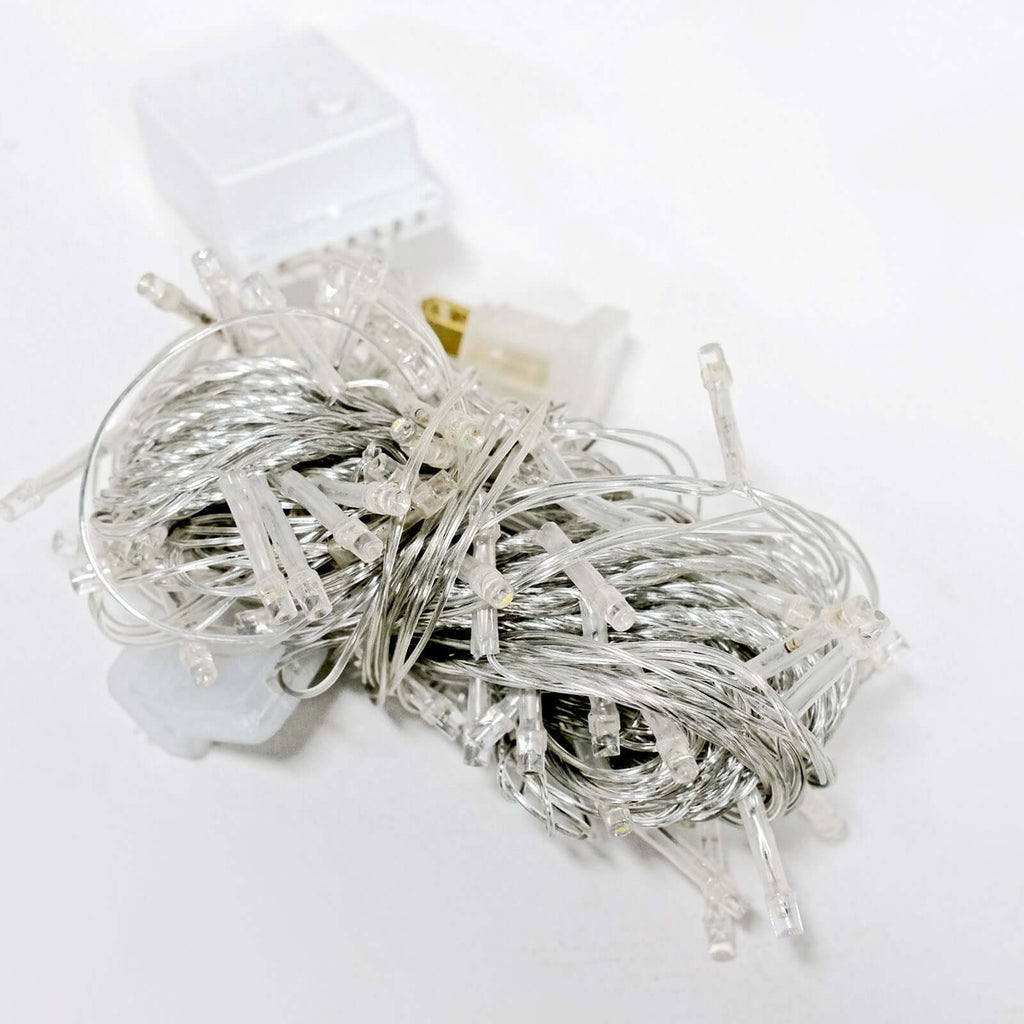 30ft Cool White 100 LED Connectable String Lights, 120V Fairy Lights