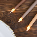 3-Pack LED Decorative Lighting Warm Flickering Mixed Natural - Flameless Taper Candles 11"