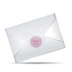 100Pcs 1" Round Pink Baby Girl Baby Shower Favor Envelope Stickers