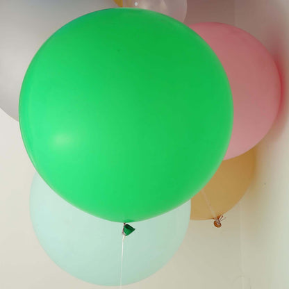 2 Pack 32" Large Matte Green Helium or Air Premium Latex Balloons
