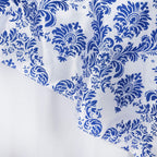 Flocking 60"x60" Table Overlay Square Tablecloth Royal Blue - Damask Table Cover - Bell Racket Store