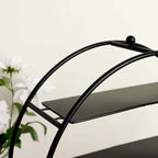 3-Tier Metal Round Cupcake Stand Matte Black - Stylish Dessert Holder Appetizer Display for Modern Weddings Dessert Buffets & Celebrations 21"