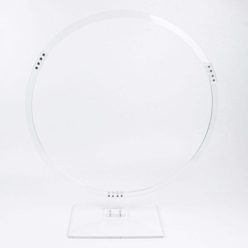 Table Wedding Arch Hoop Stand Acrylic Round Clear - Wreath Tabletop Centerpiece for Weddings 26"