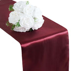 Satin 12"x108" Table Runner Burgundy - Stylish Table Linen