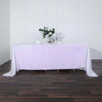 Sequin 90"x132" Rectangle Tablecloth Iridescent - Seamless Big Payette Table Cover
