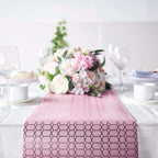 Glitter Paper 9ft Table Runner Roll Rose Gold Disposable Geometric Honeycomb Pattern - Stylish Table Decor