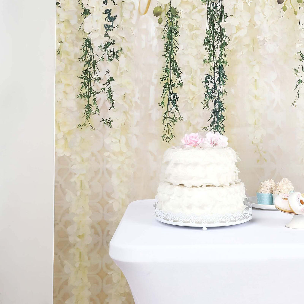 8ftx8ft White Rose and Flowers Floral Print Vinyl Photography Backdrop