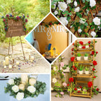 6ft Burgundy Real Touch Artificial Rose and Leaf Flower Garland Vine