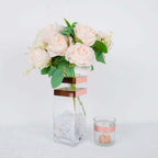 100 Yds 3/4" Rose Gold Metallic Film Tape Adhesive, DIY Floral Wrap Craft Decor Tape - Polyester with Acrylic