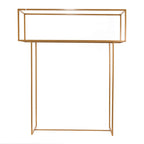 Floral Display Rack Heavy Duty Design Metal Gold - Rectangular Tall Centerpiece Stand 48" - Bell Racket Store