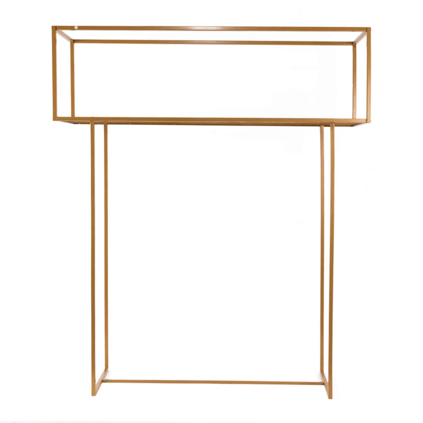Floral Display Rack Heavy Duty Design Metal Gold - Rectangular Tall Centerpiece Stand 48" - Bell Racket Store