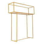 Floral Display Rack Heavy Duty Design Metal Gold - Rectangular Tall Centerpiece Stand 48" - Bell Racket Store