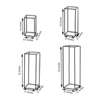 Set of 4 Metal Flower Stands Frame Wedding Column Centerpieces Matte Black - Durable Display 16"/24"/32"/40"