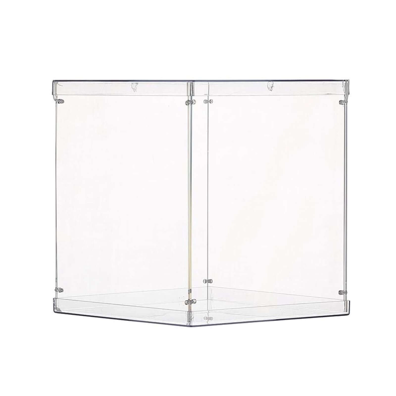 12" Clear Mirrored Acrylic Display Box, Transparent Pedestal Riser with Interchangeable Lid and Base